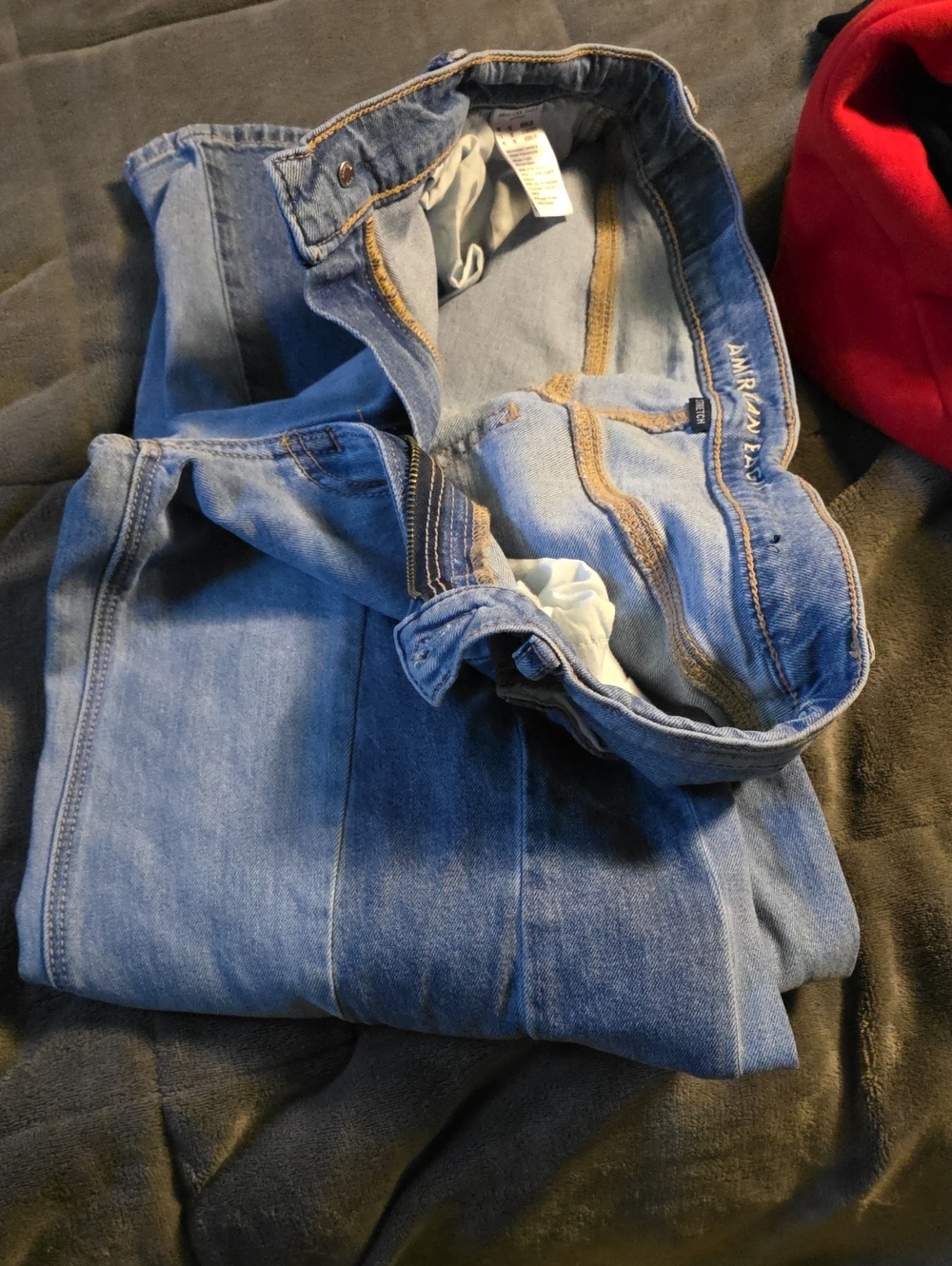 American Eagle Outfitters Light Blue Straight Leg Jeans